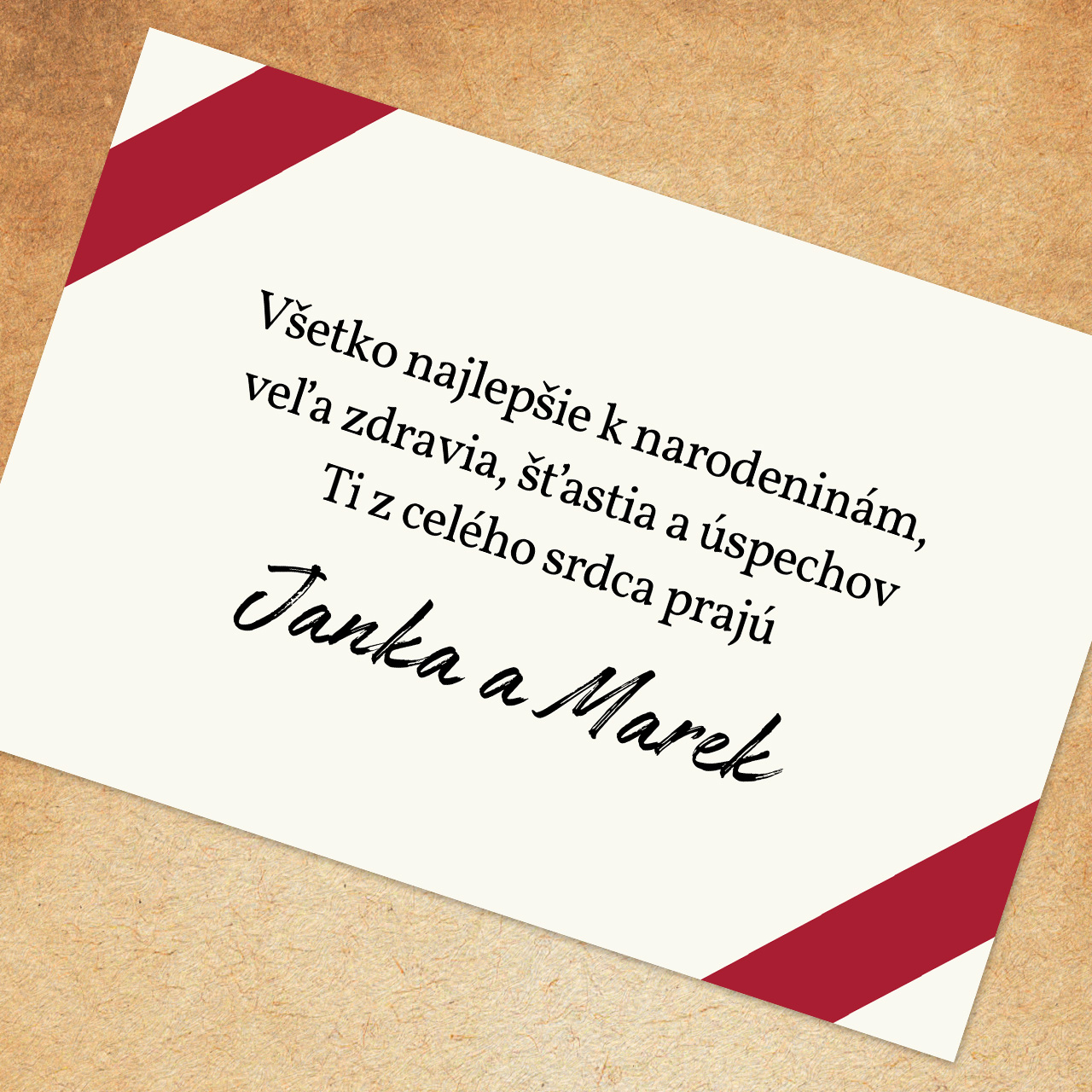 Venovanie s vlastným textom k vínu