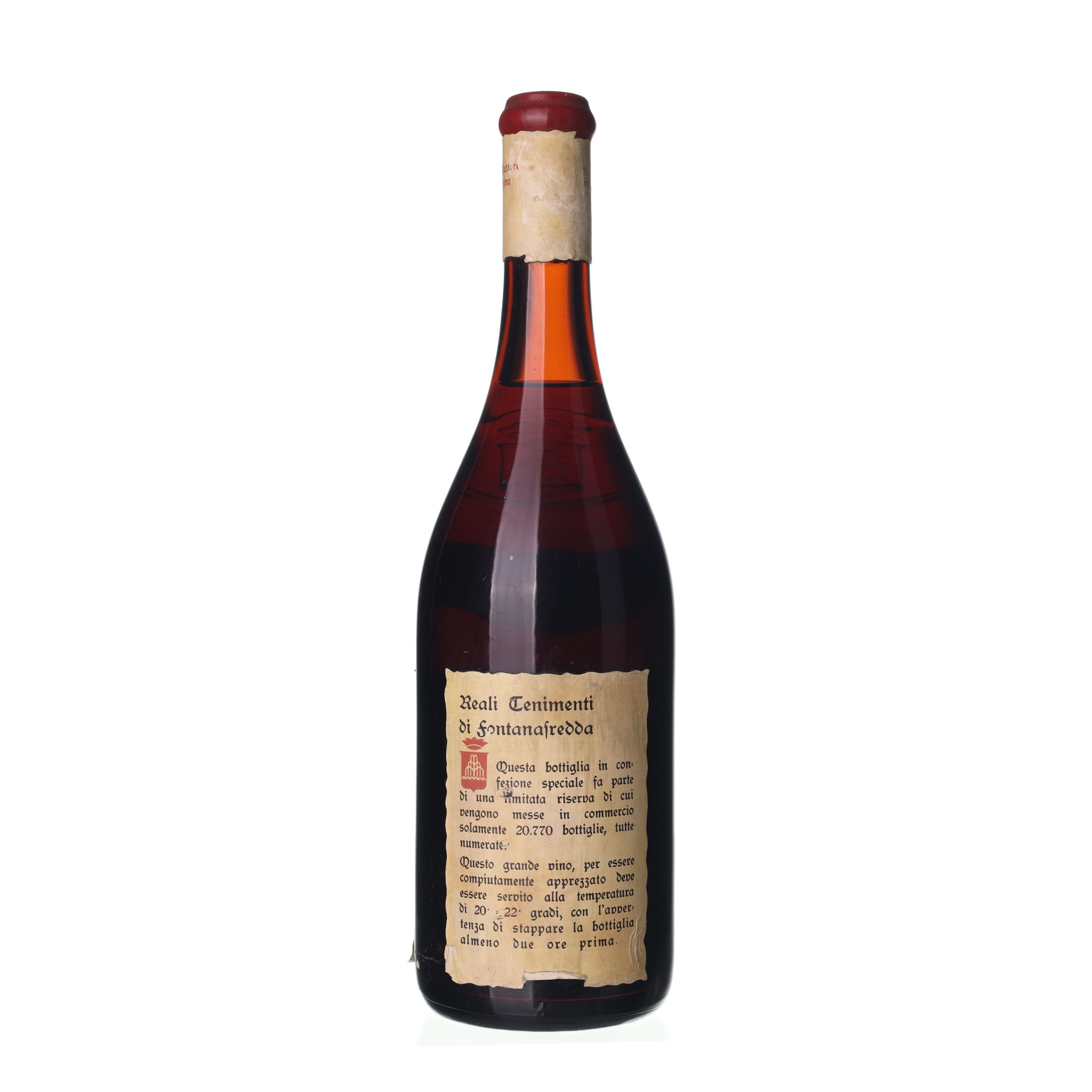 1957 Barolo Fontanafredda (0,75l) – Obrázok 2