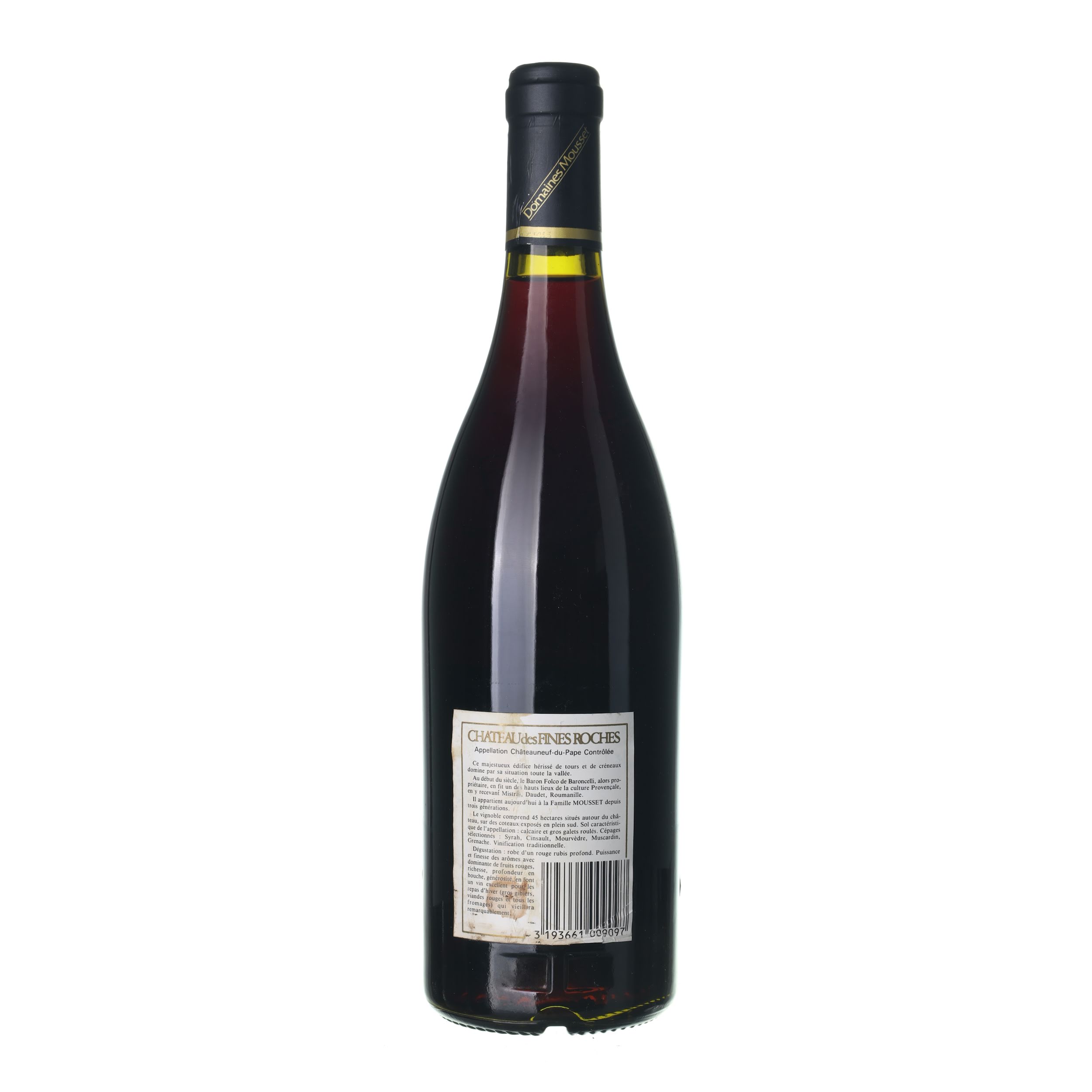 1993 Châteauneuf du Pape Chateau des Fines Roches (0,75l) – Obrázok 2