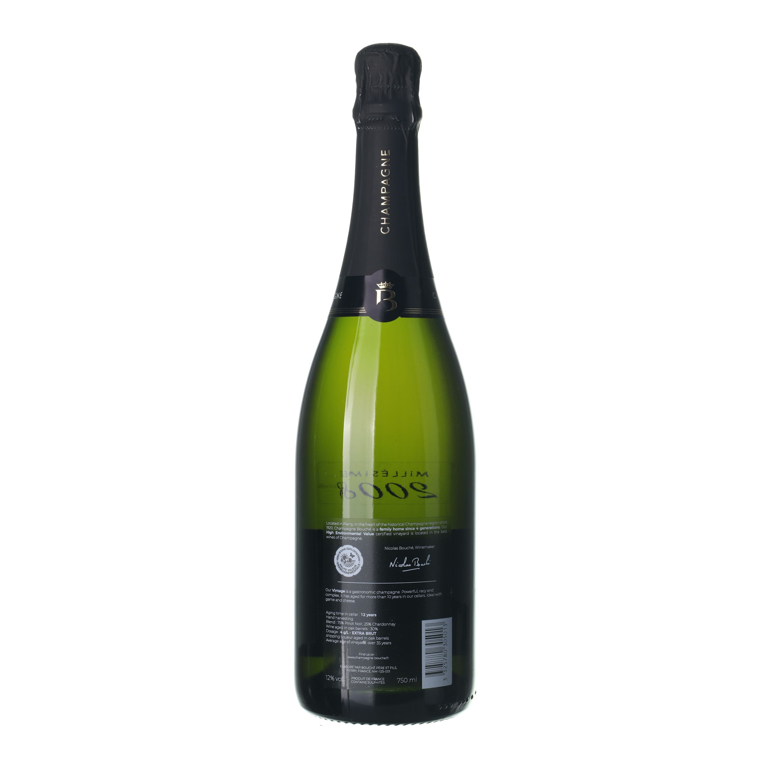 2008 Champagne Bouché Extra Brut Millesime Vintage (0,75l) – Obrázok 2