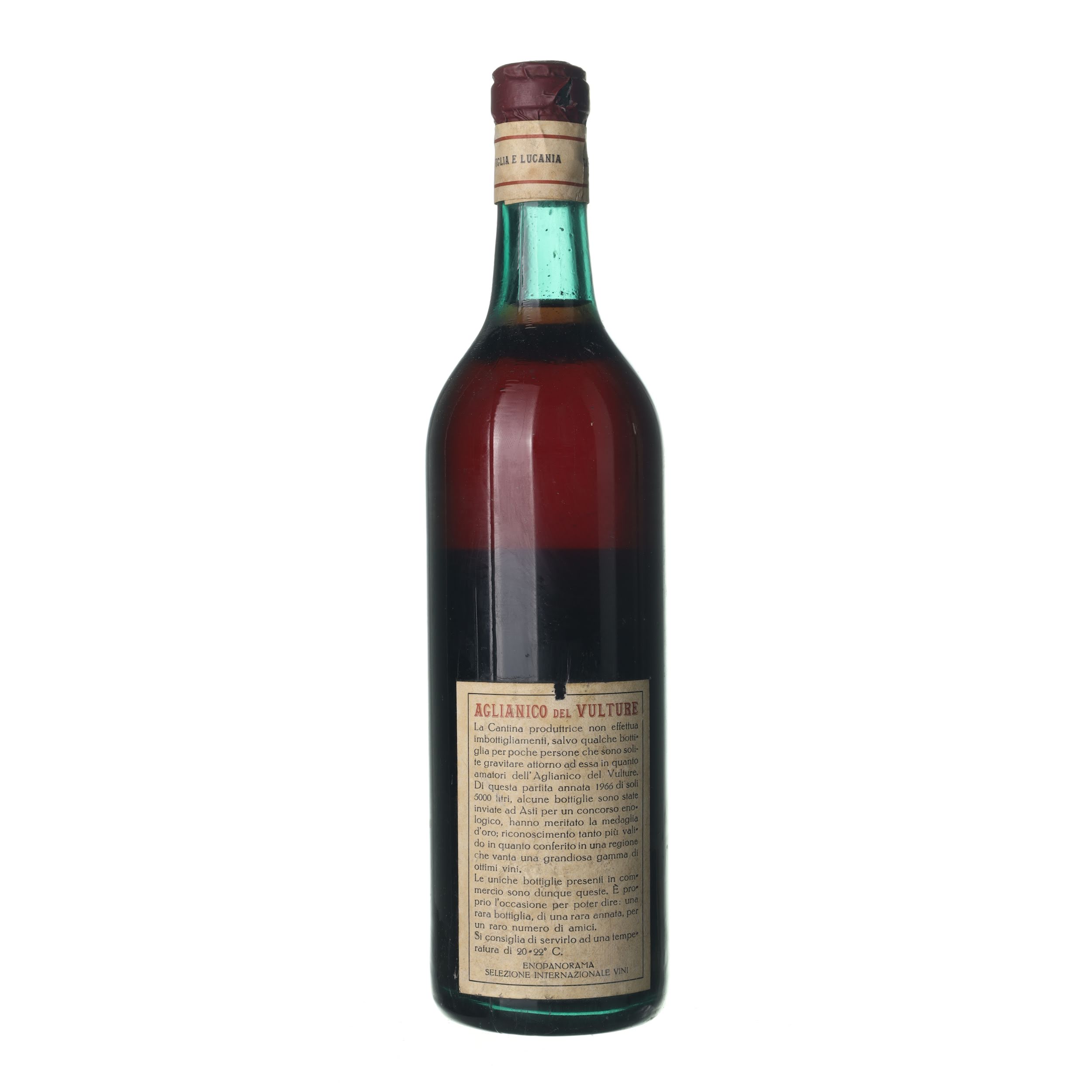 1966 Aglianico Del Vulture Riserva Enopanorama (0,75l) – Obrázok 2