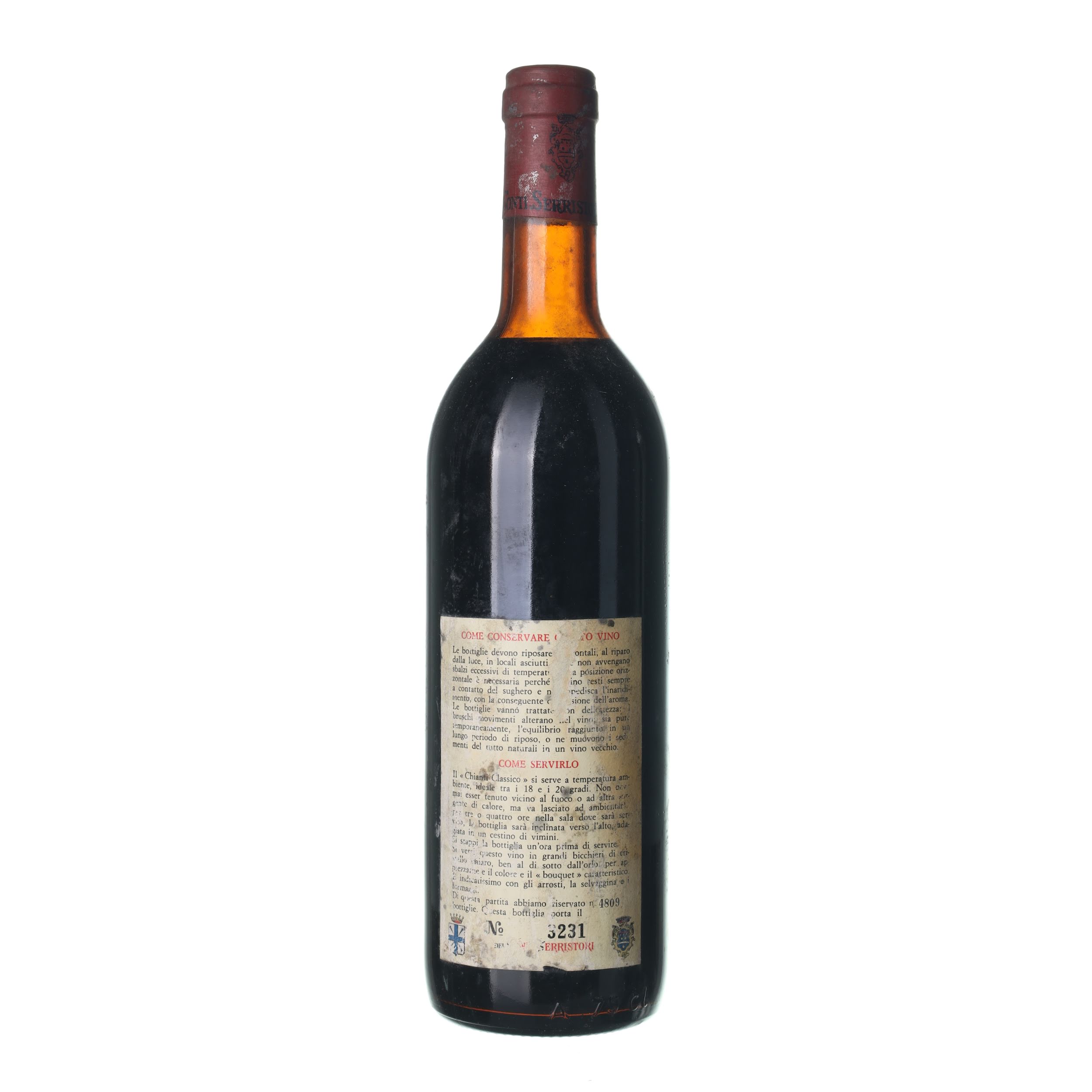 1975 Chianti Conti Serristori (0,75l) – Obrázok 2
