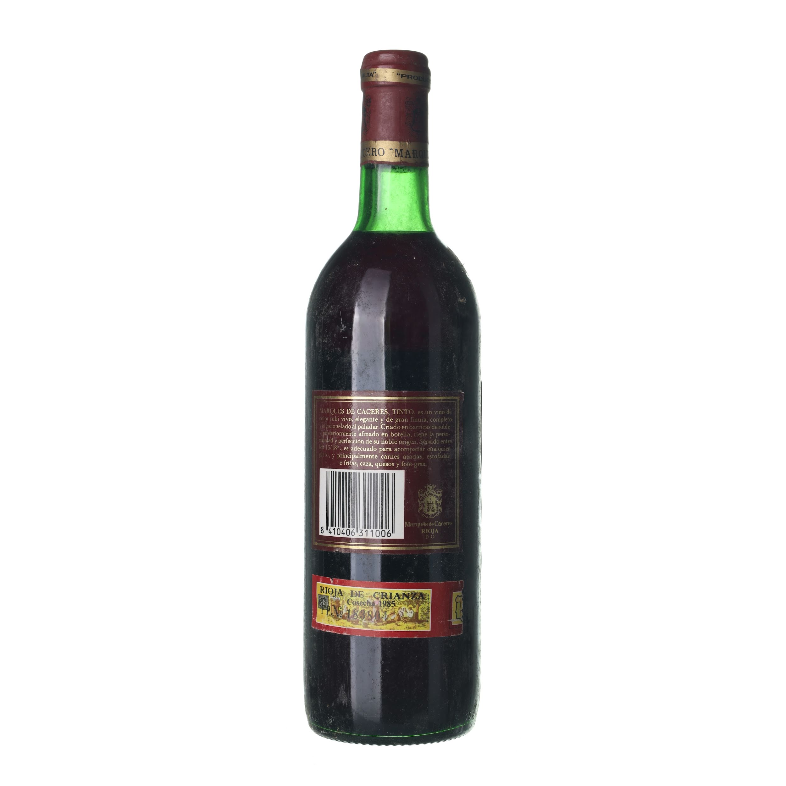 1985 Rioja Marqués de Cacéres (0,75l) – Obrázok 2