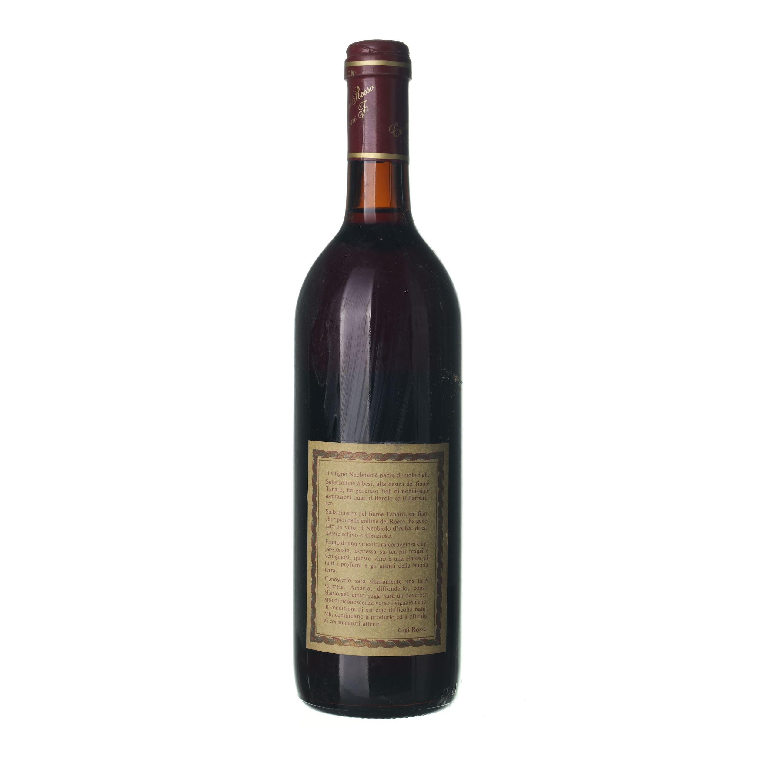 1986 Nebbiolo d´Alba Gigi Rosso (0,75l) – Obrázok 2