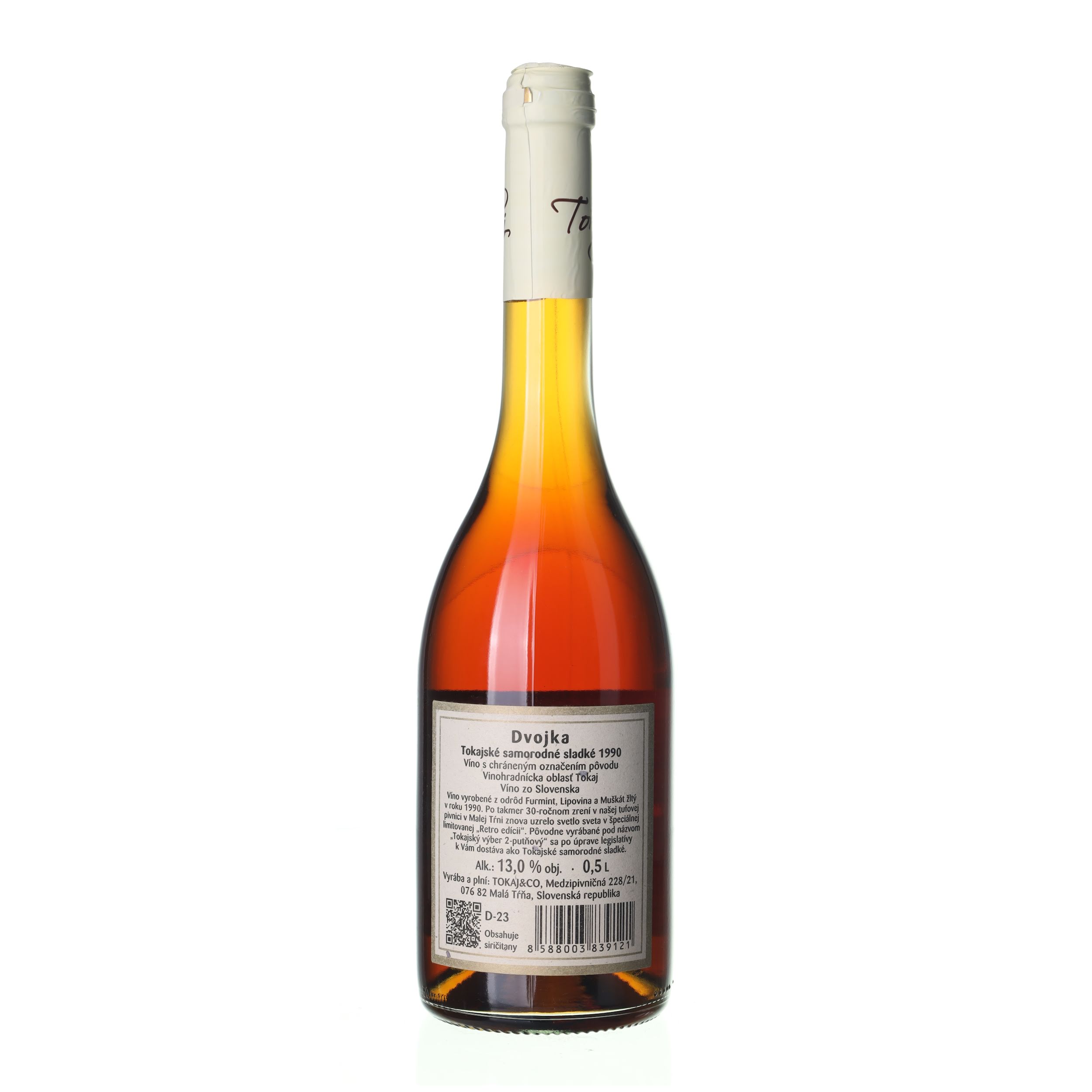 1990 Tokajské víno Tokaj & Co (0,5l) – Obrázok 2