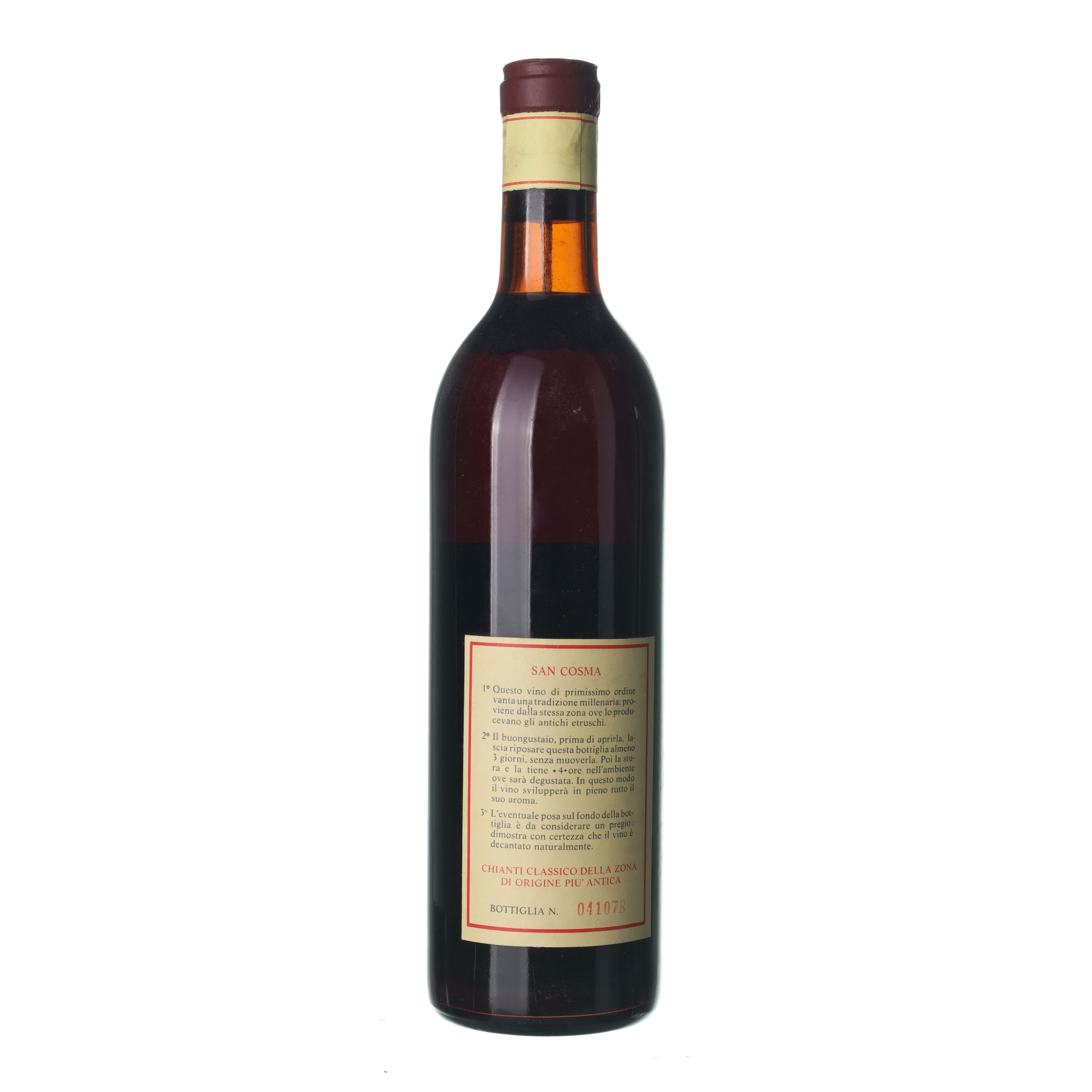 1966 Chianti San Cosma (0,75l) – Obrázok 2