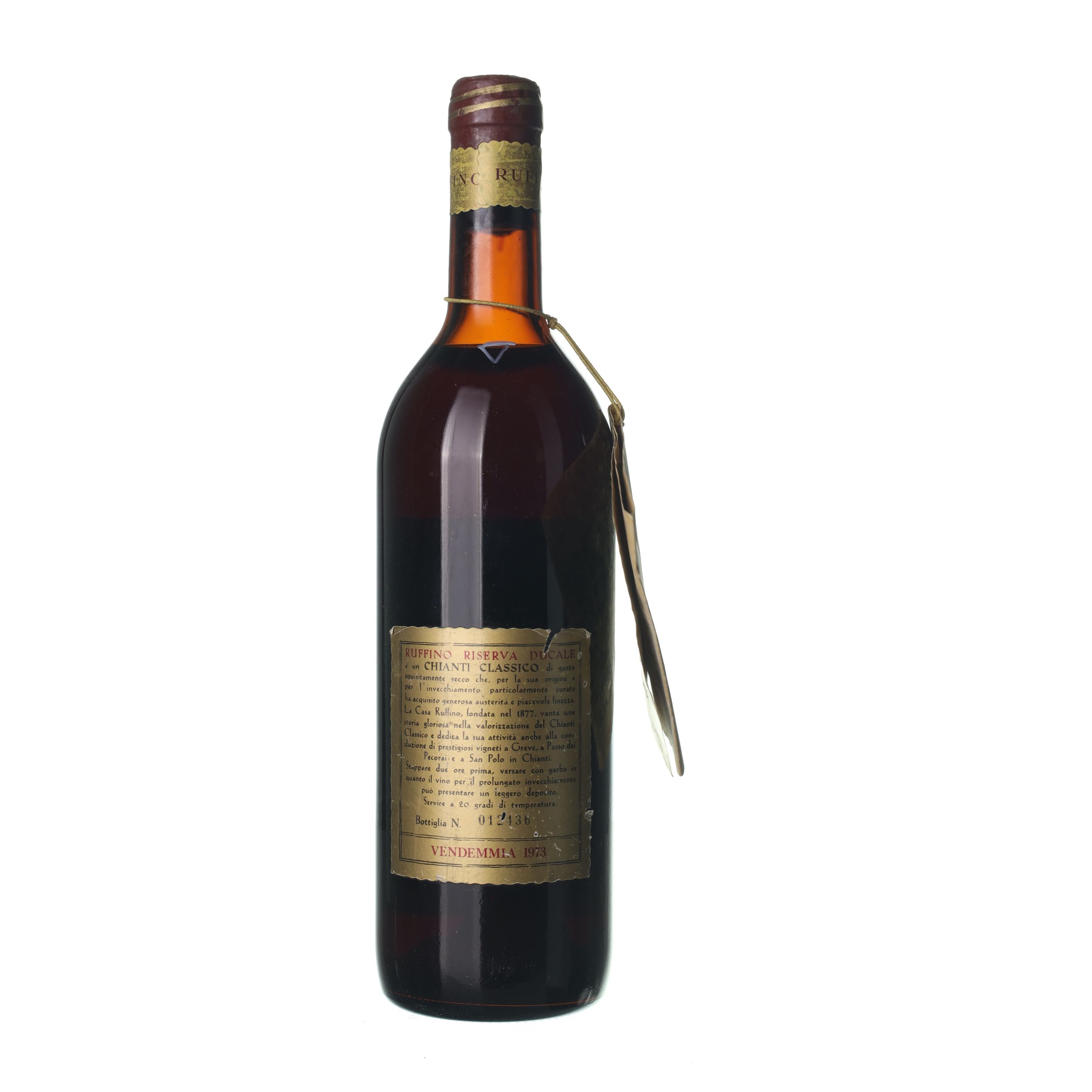 1973 Chianti Riserva Ruffino (0,75l) – Obrázok 2