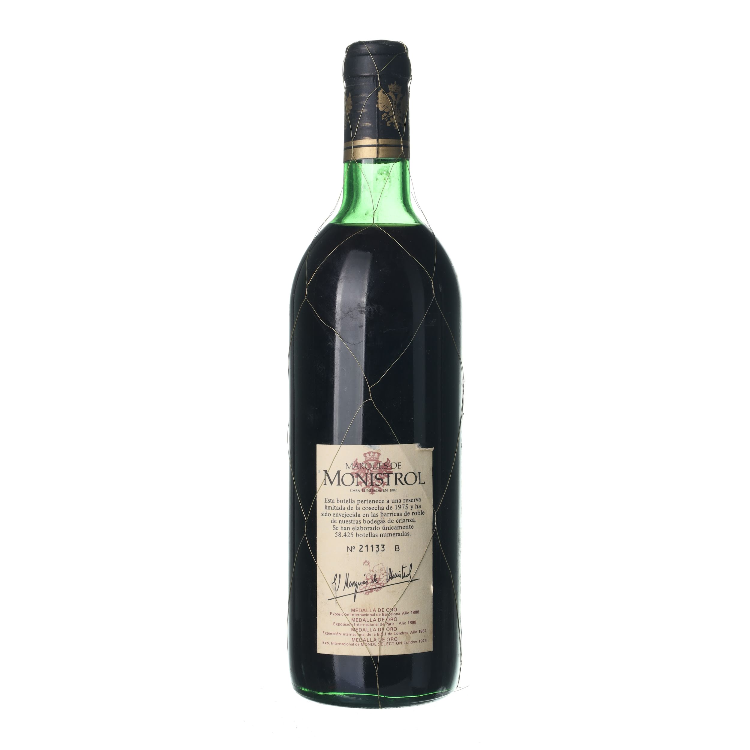 1975 Penedes Marques de Monistrol (0,75l) – Obrázok 2