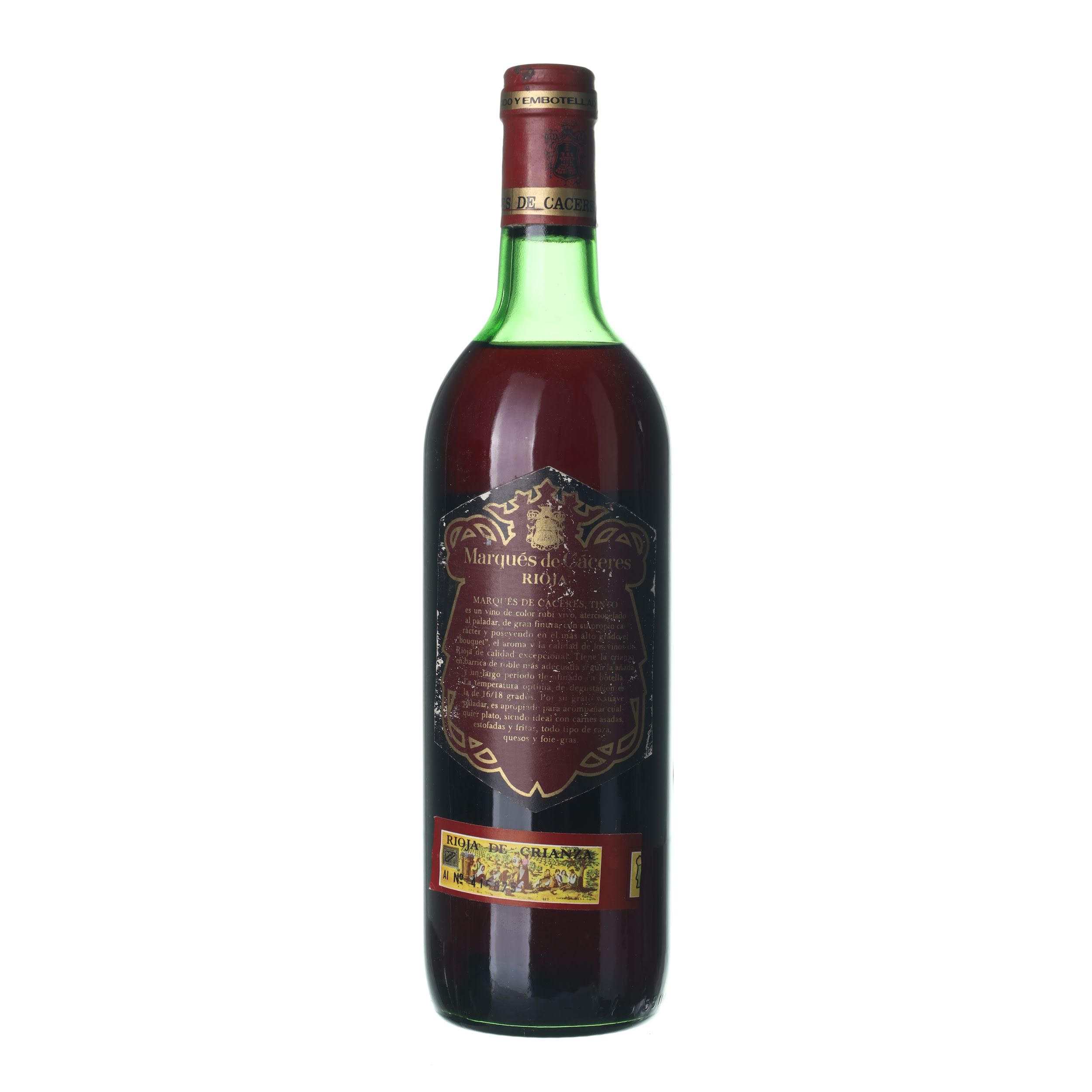1976 Rioja Marqués de Cacéres (0,75l) – Obrázok 2