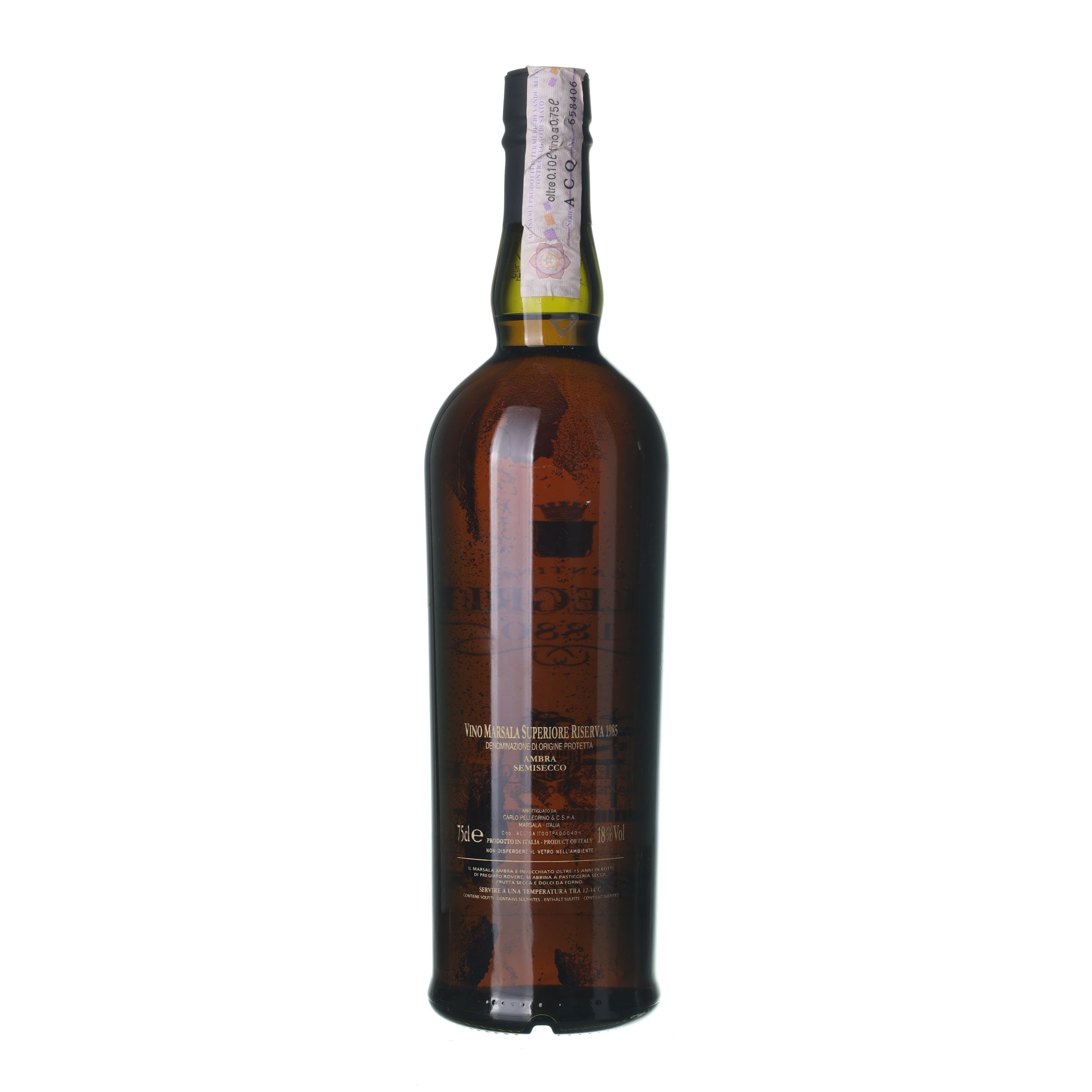 1985 Marsala Riserva Carlo Pellegrino (0,75l) – Obrázok 2