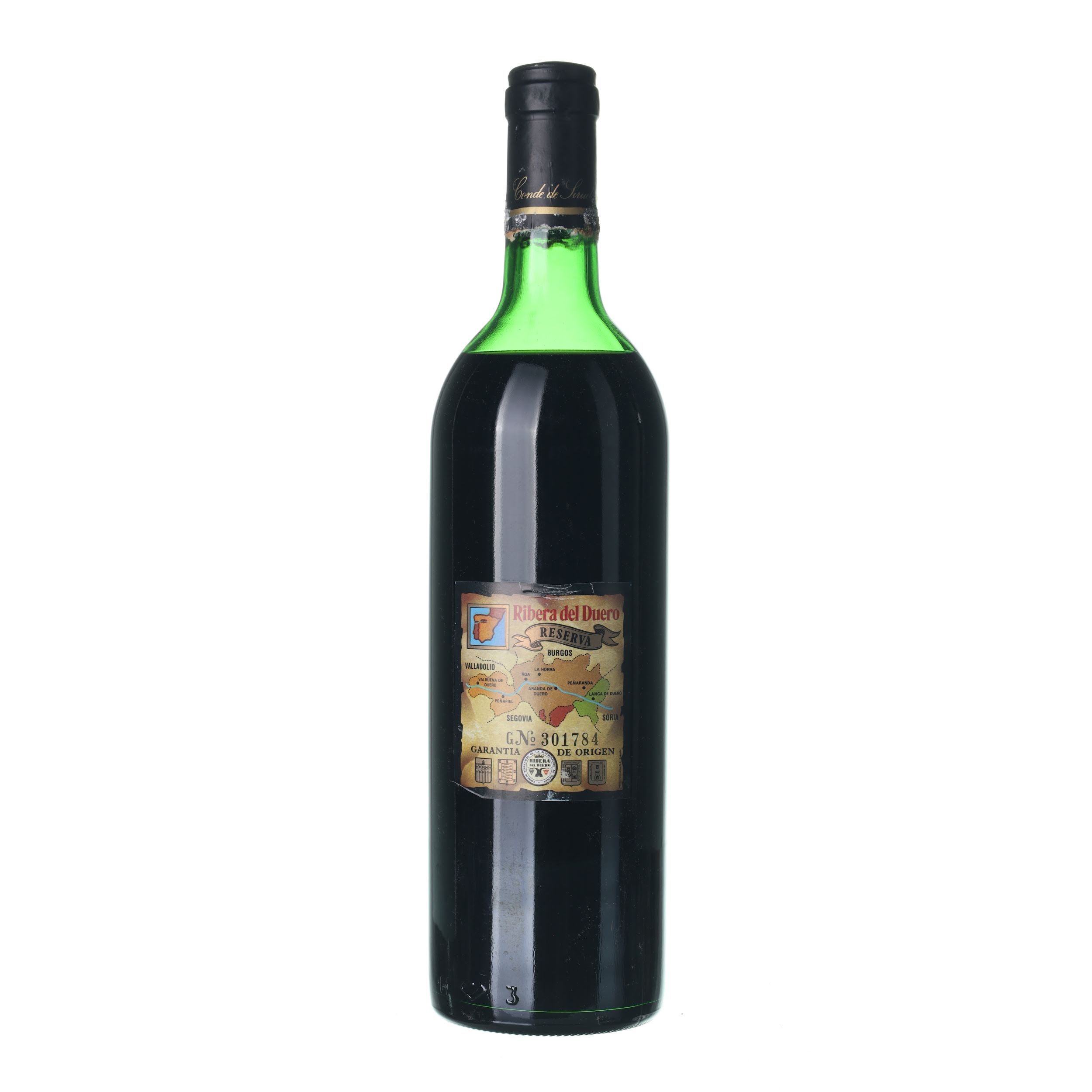 1985 Ribera del Duero Reserva Conde de Siruela (0,75l) – Obrázok 2