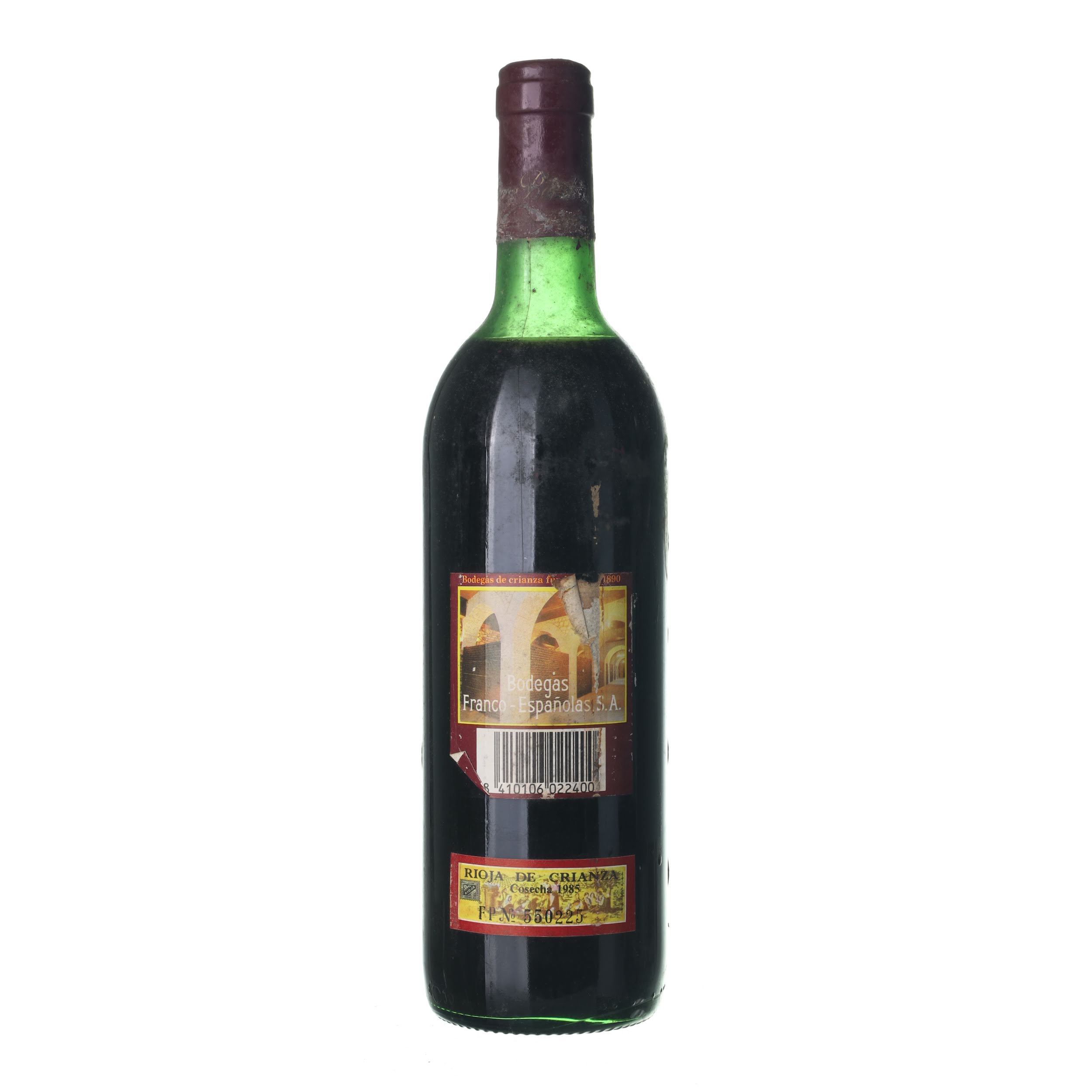 1985 Rioja Crianza Bodegas Franco (0,75l) – Obrázok 2