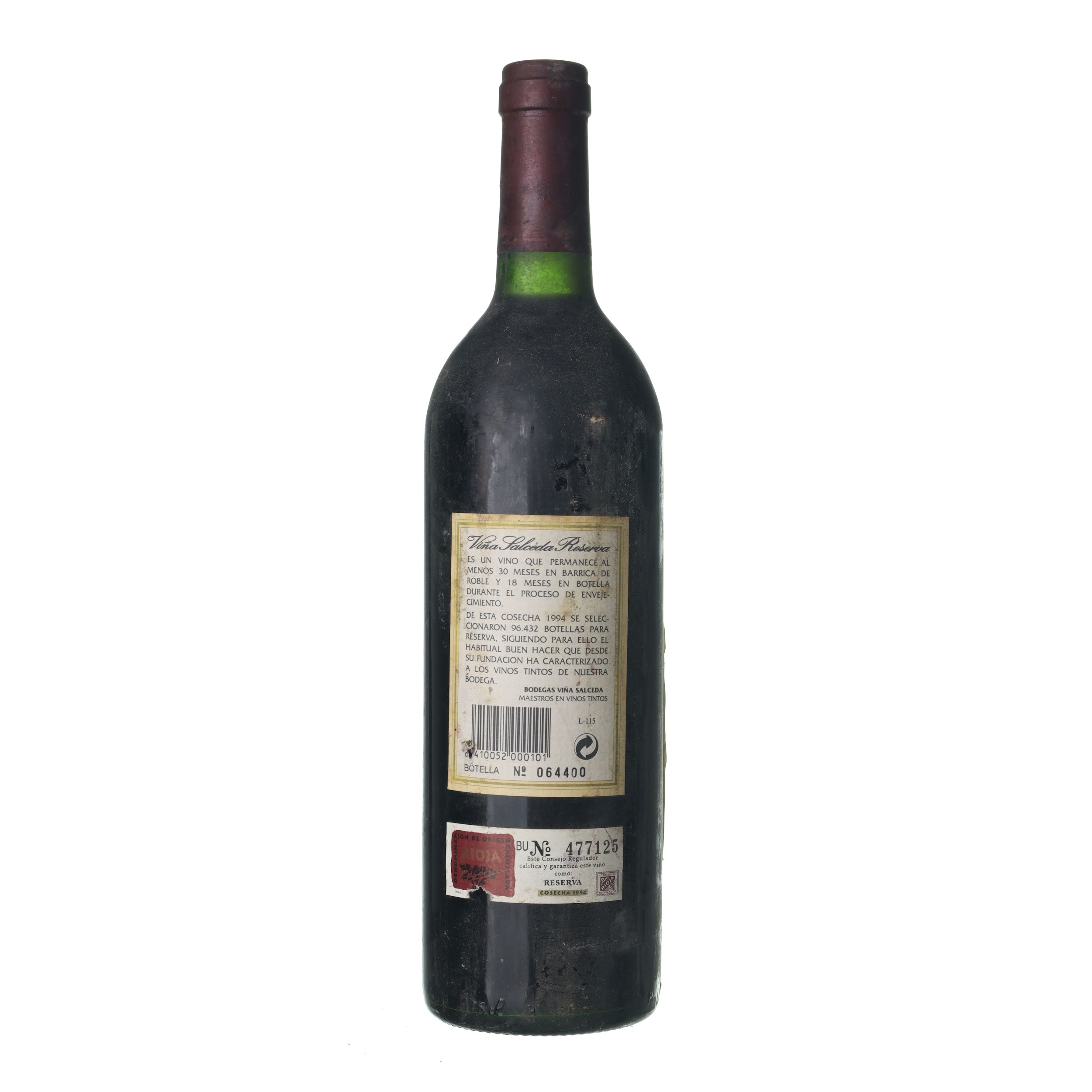 1994 Rioja Reserva Vina Salceda (0,75l) – Obrázok 2