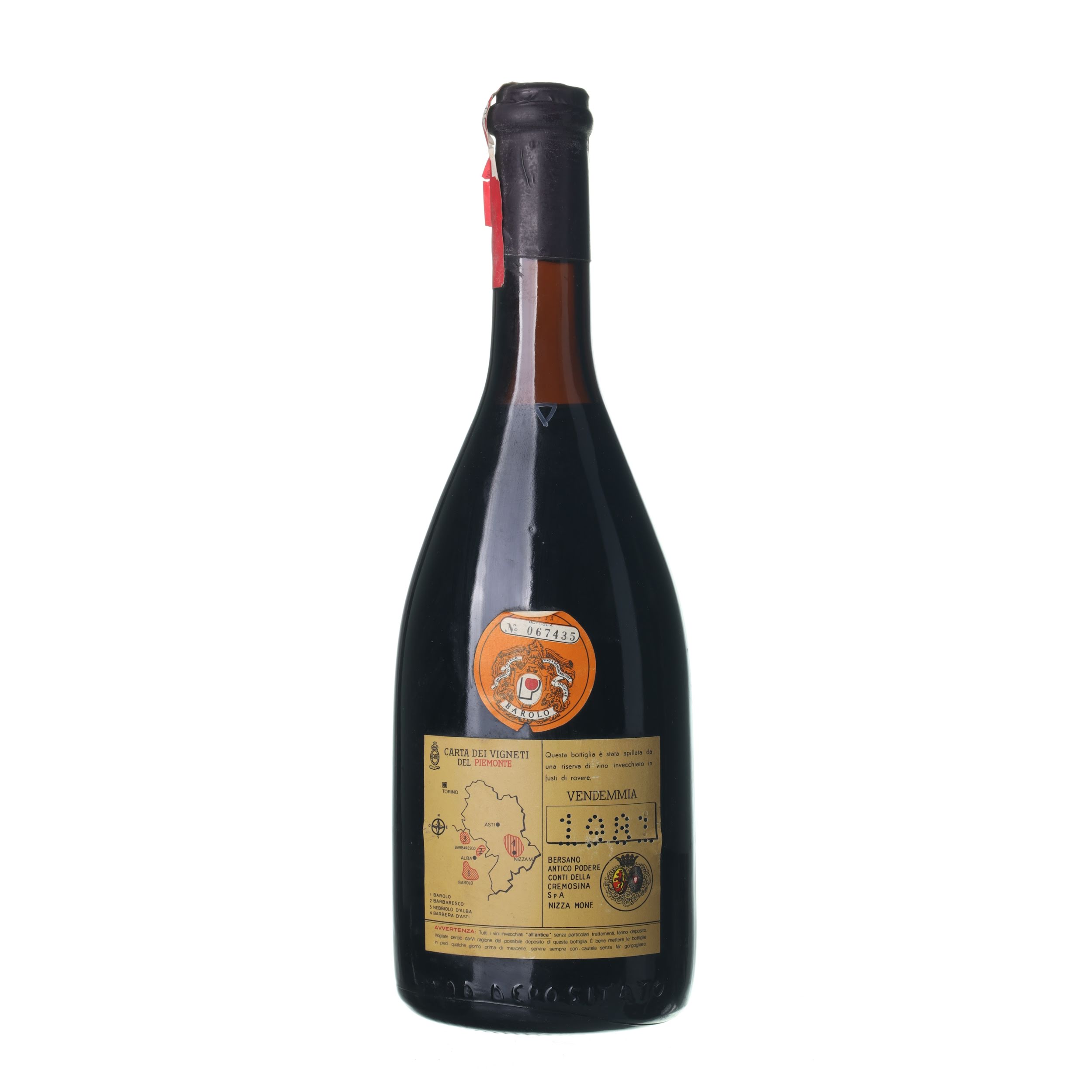 1981 Barolo Riserva Bersano (0,75l) – Obrázok 2