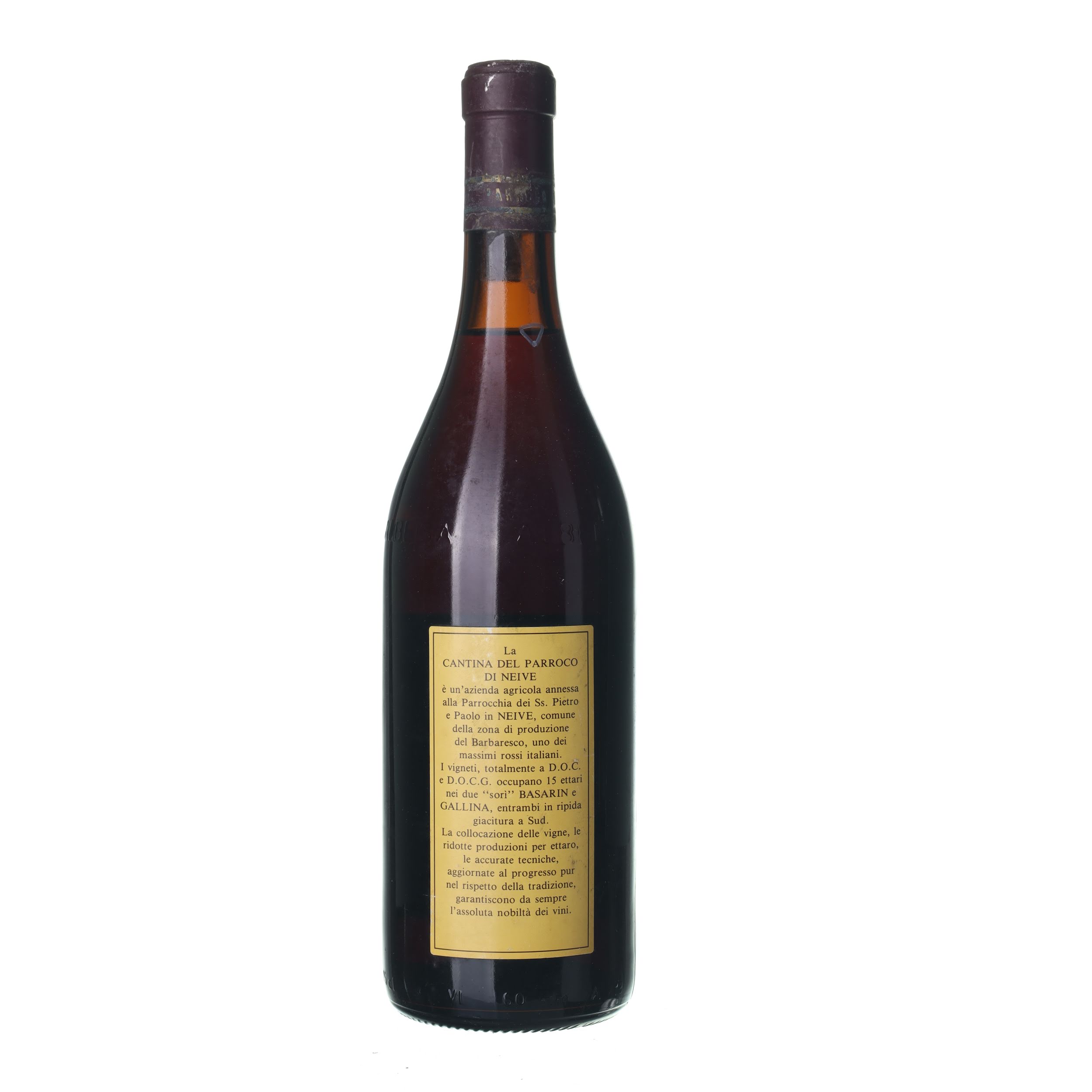1988 Barbaresco Parroco di Neive (0,75l) – Obrázok 2