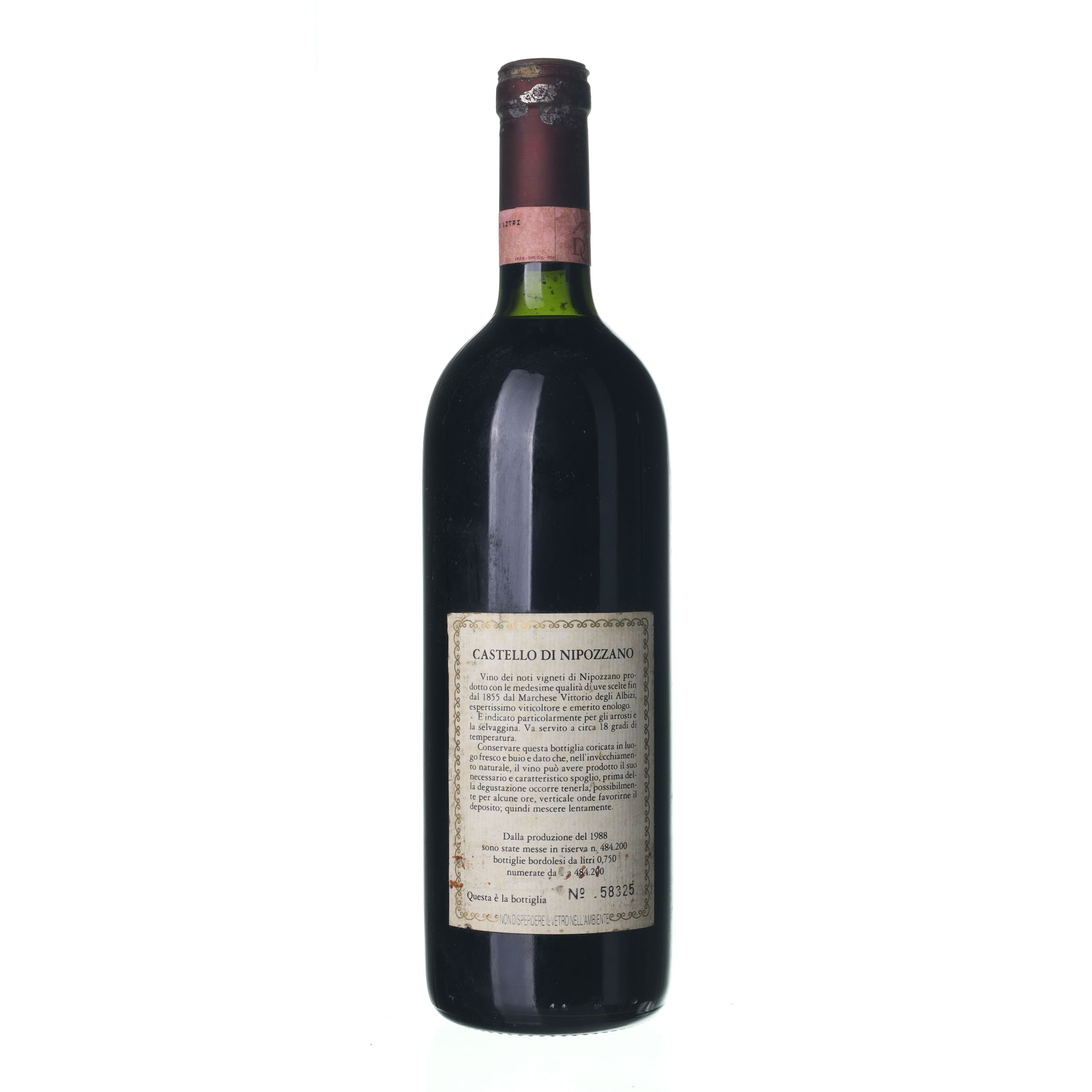 1988 Chianti Riserva Nipozzano (0,75l) – Obrázok 2