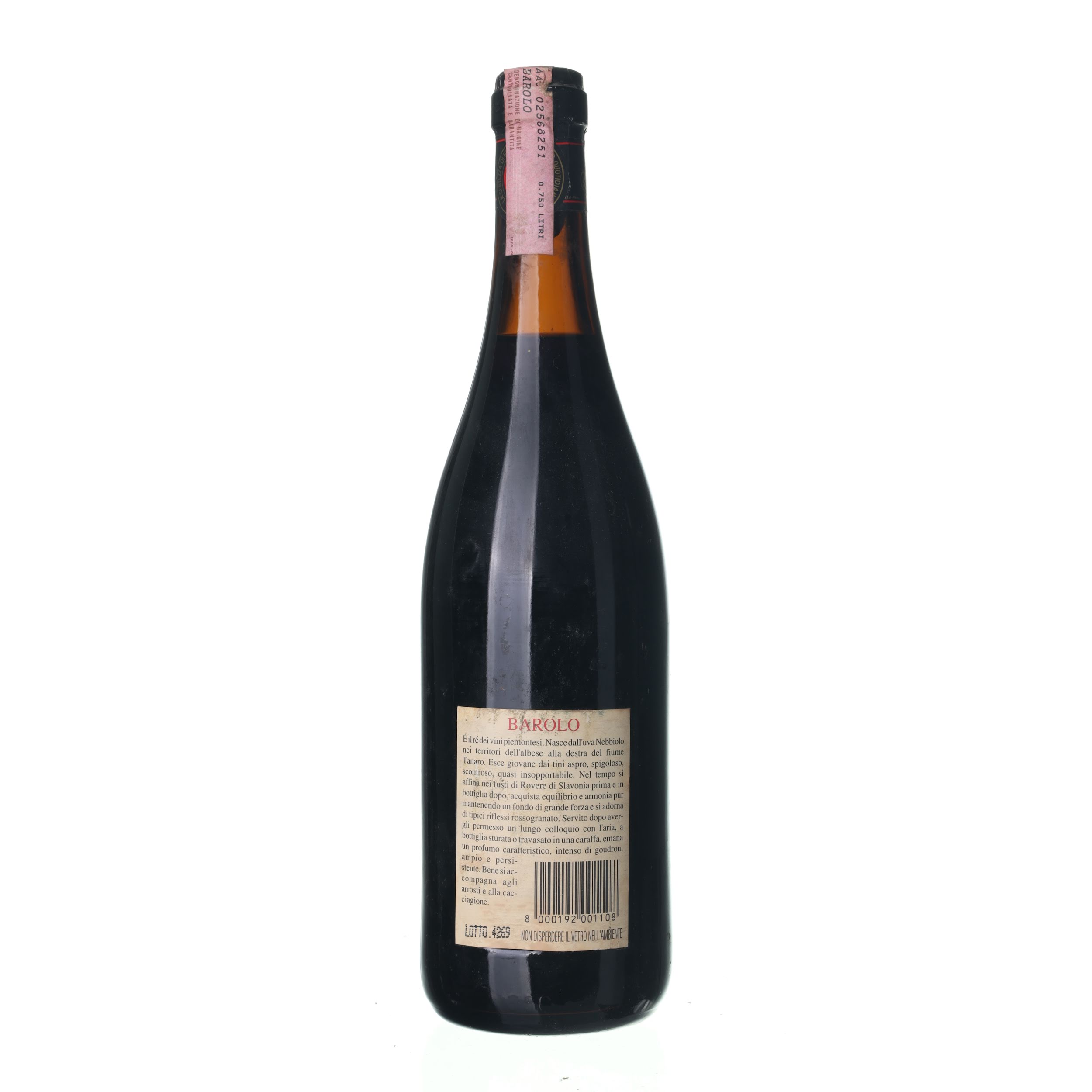 1989 Barolo Bersano (0,75l) – Obrázok 2