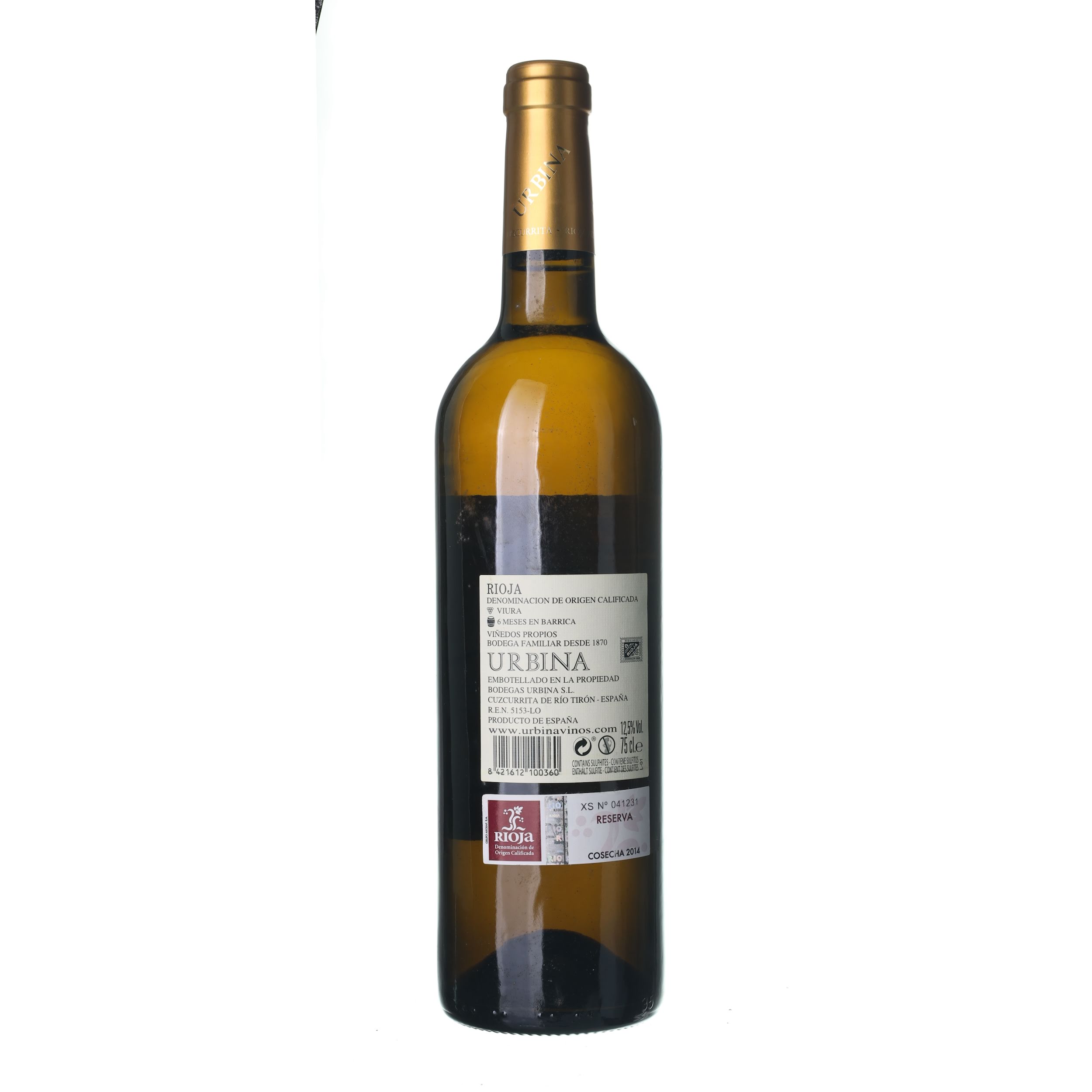2014 Rioja Reserva Bodegas Urbina (0,75l) – Obrázok 2