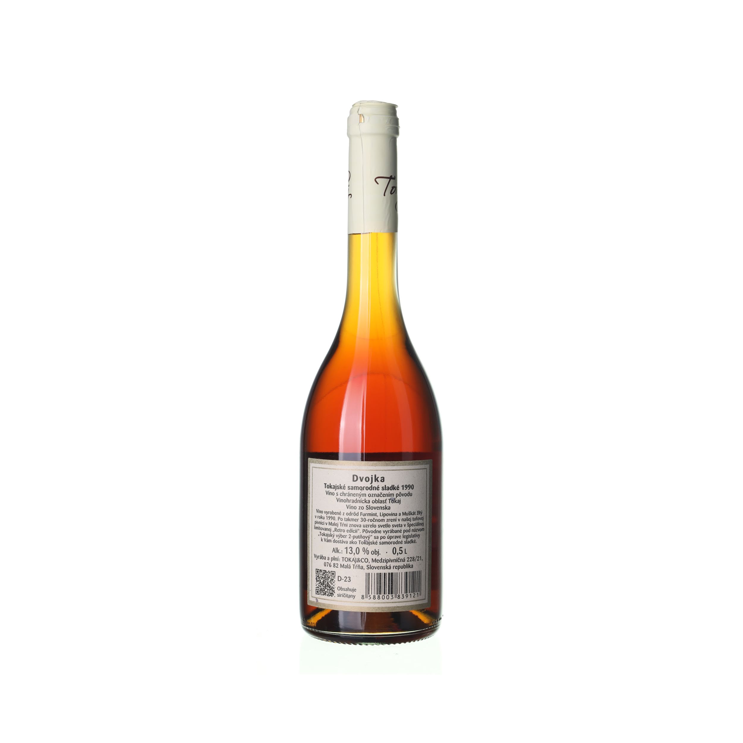 1990 Tokajské víno Tokaj & Co 0,5l (0,5l) – Obrázok 2