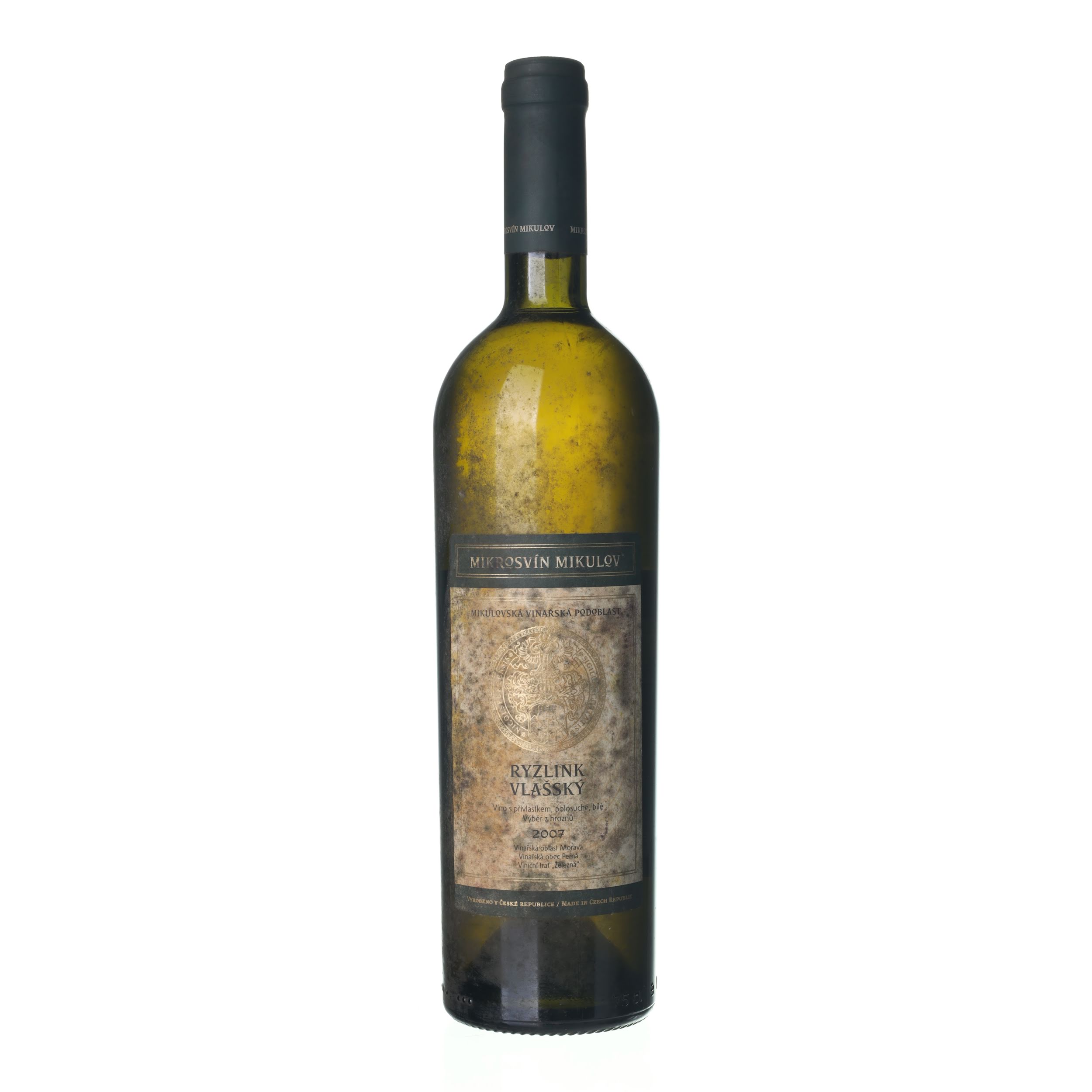 2007 Rizling vlašský Perná, Železná Výber z hrozna Mikrosvín Mikulov (0,75l)