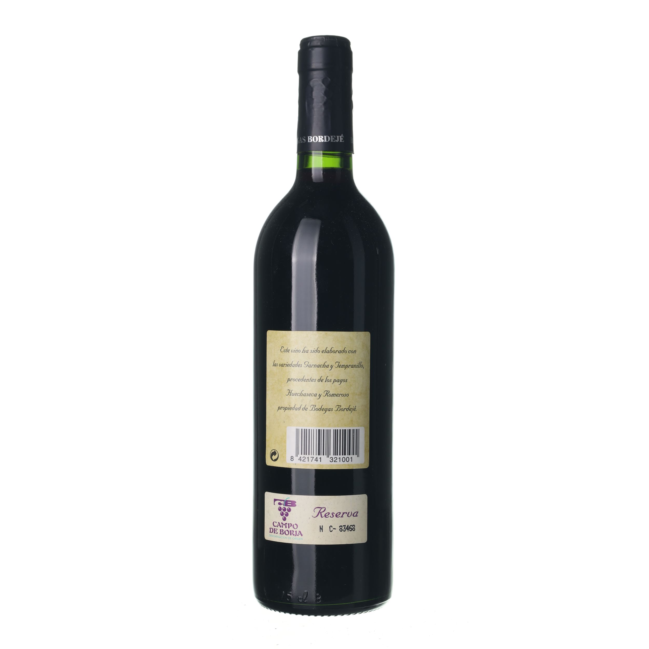 1993 Bordejé Reserva Bodegas Bordejé (0,75l) – Obrázok 2