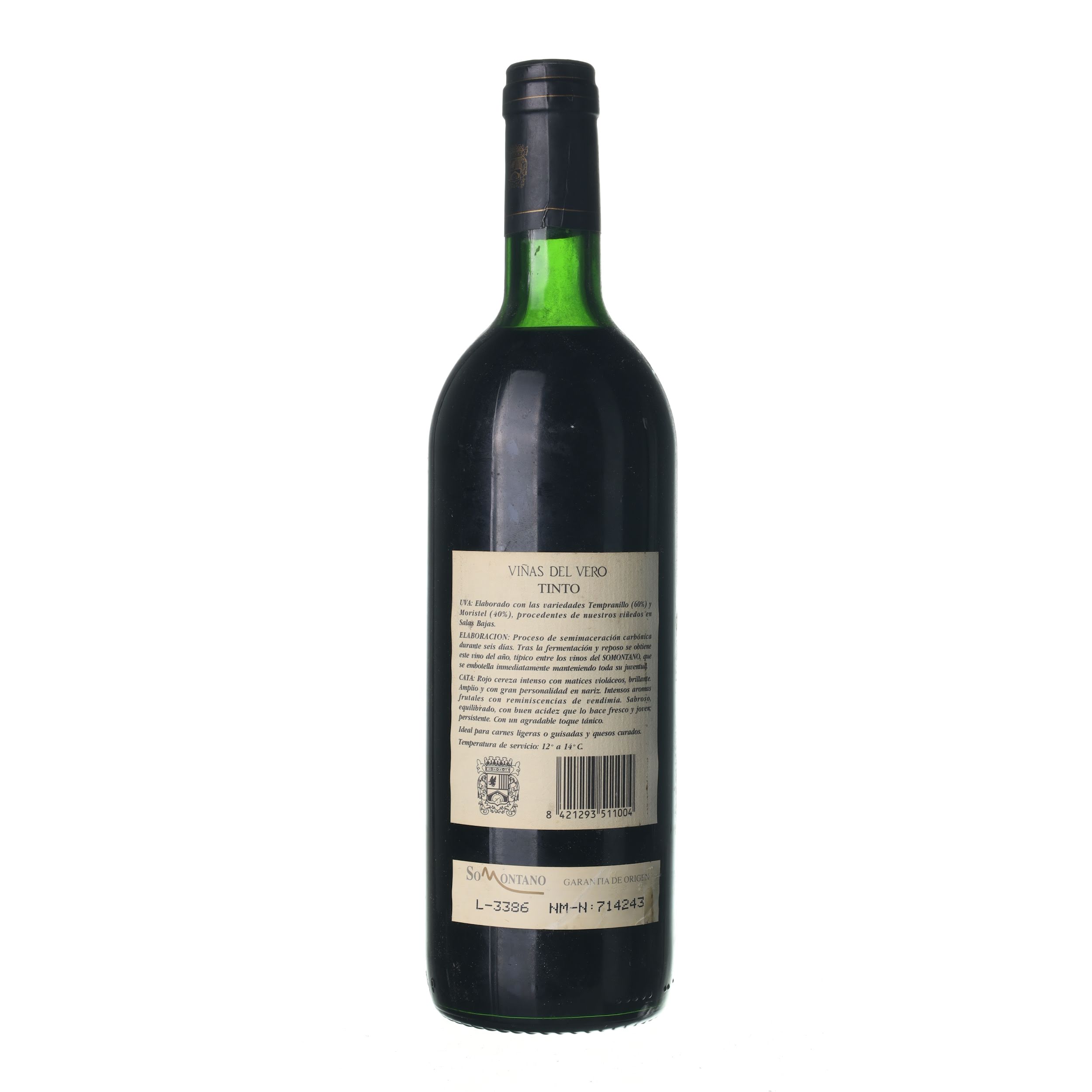 1996 Tinto Vinas Del Vero (0,75l) – Obrázok 2