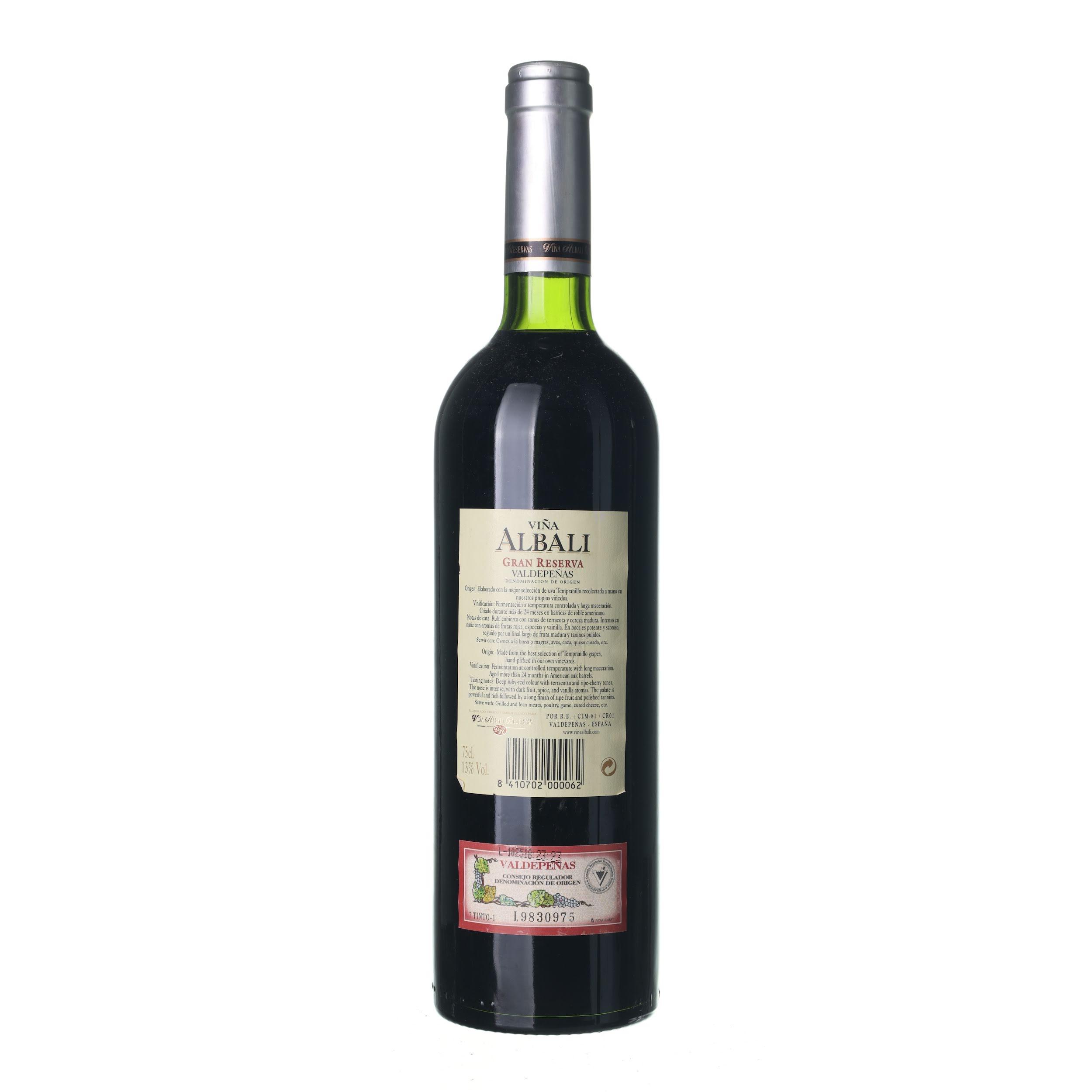 1997 Valdepeňas Gran Reserva Viña Albali (0,75l) – Obrázok 2