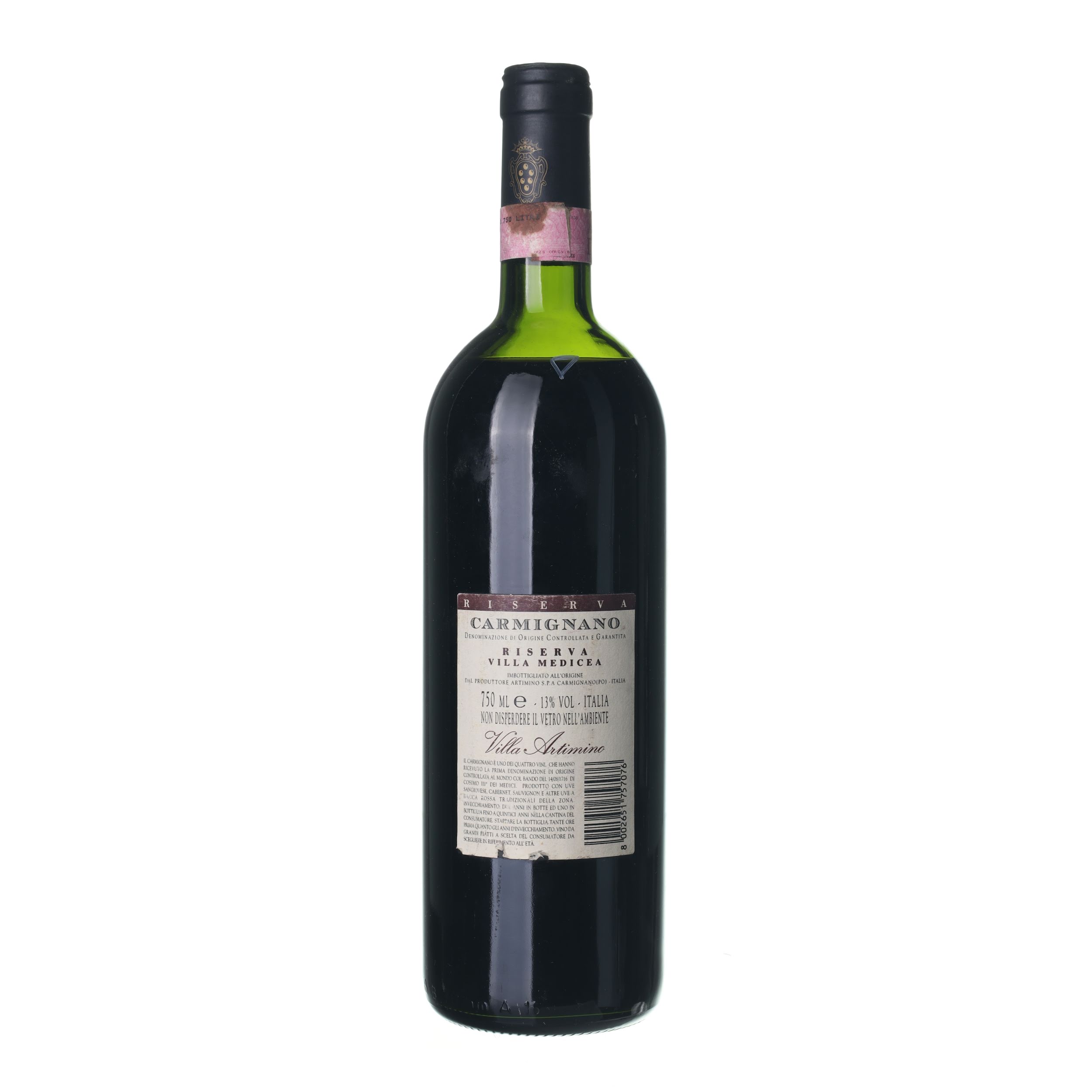 1995 Carmignano Riserva Villa Artimino (0,75l) – Obrázok 2