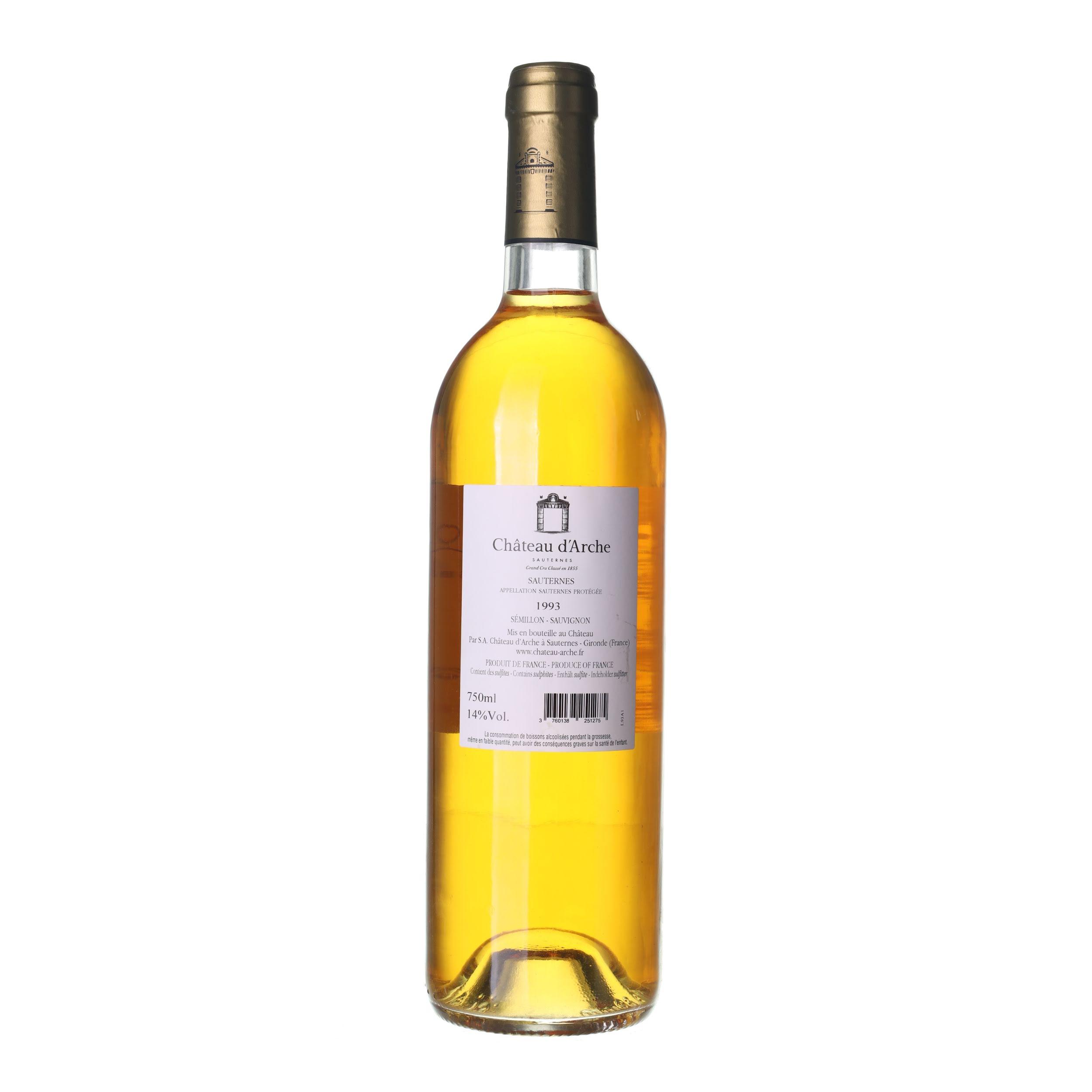 1993 Sauternes Grand Cru Château D'Arche (0,75l) – Obrázok 2