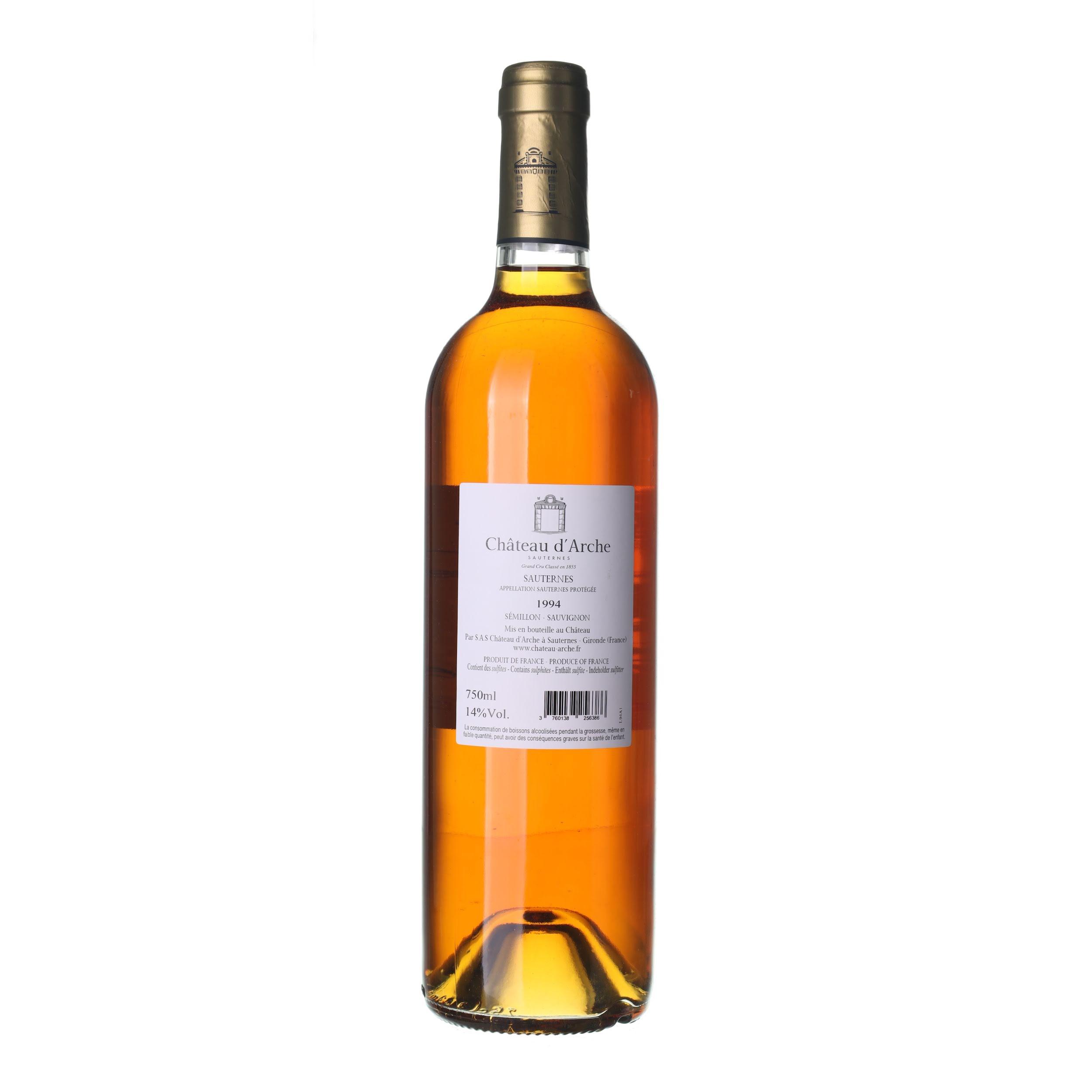 1994 Sauternes Grand Cru Château D'Arche (0,75l) – Obrázok 2
