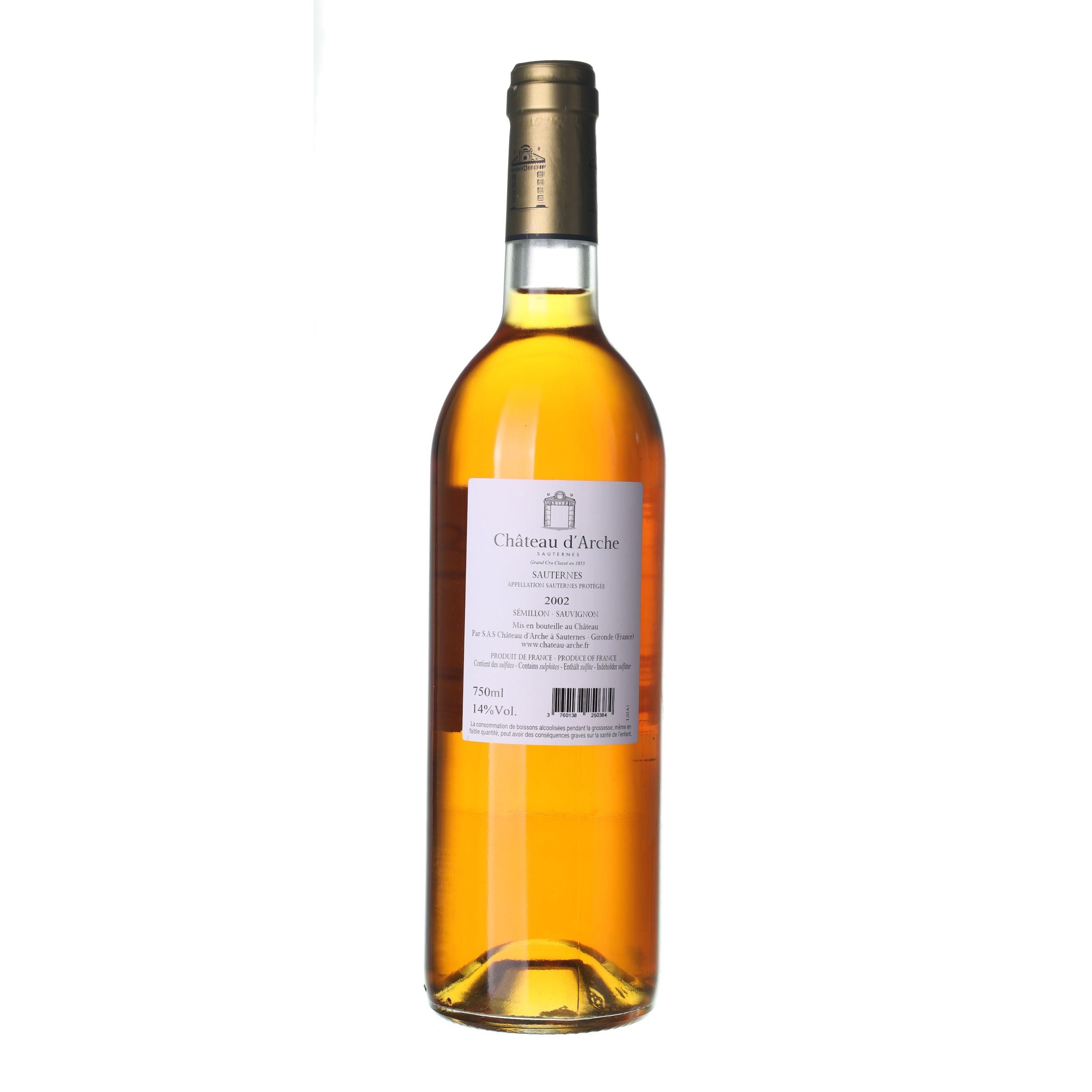 2002 Sauternes Grand Cru Château D'Arche (0,75l) – Obrázok 2