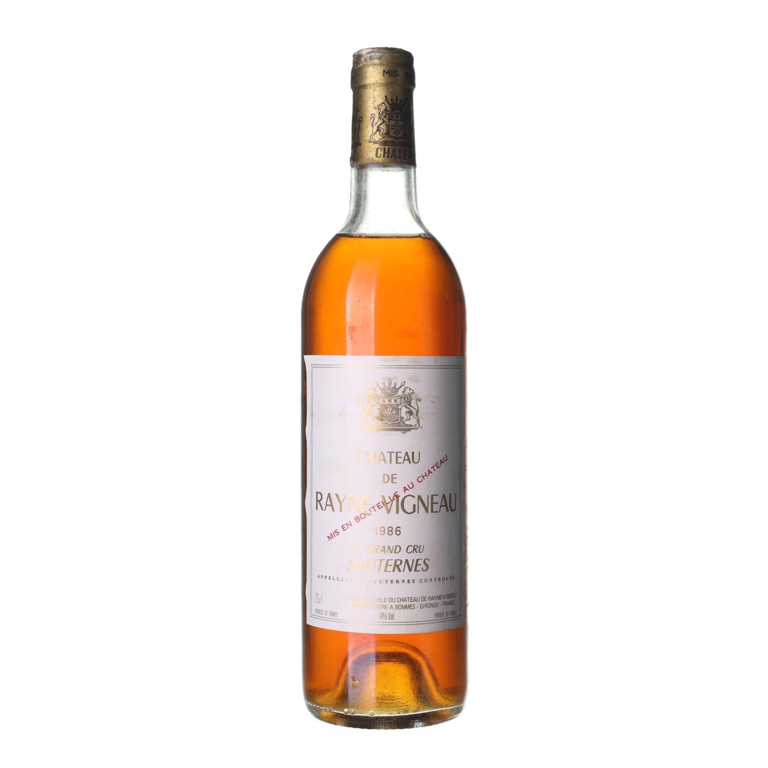 1986 Sauternes Grand Cru Château de Rayne Vigneau (0,75l)
